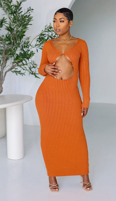 Love's Fury Maxi Dress (Rust)