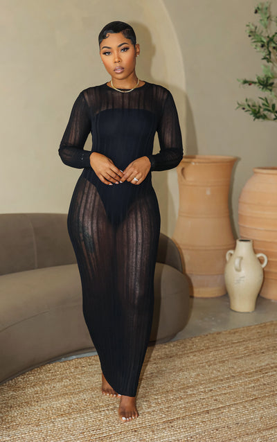 Bawdy Talk Dress (Black)