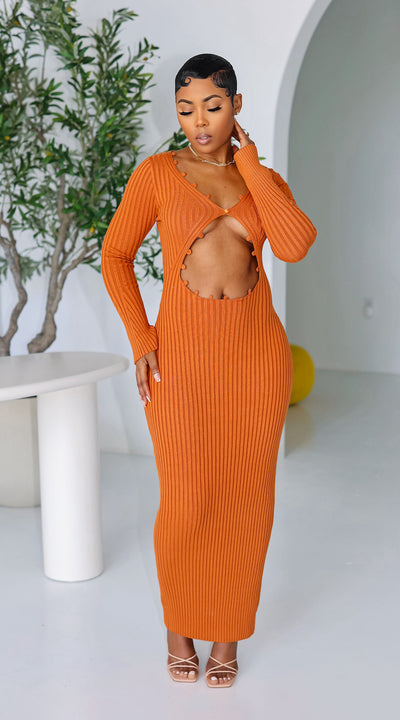 Love's Fury Maxi Dress (Rust)