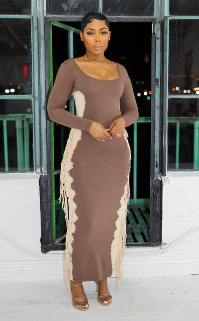 CasaBlanca Maxi Dress (Brown)