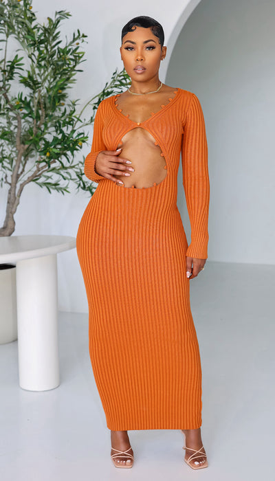 Love's Fury Maxi Dress (Rust)