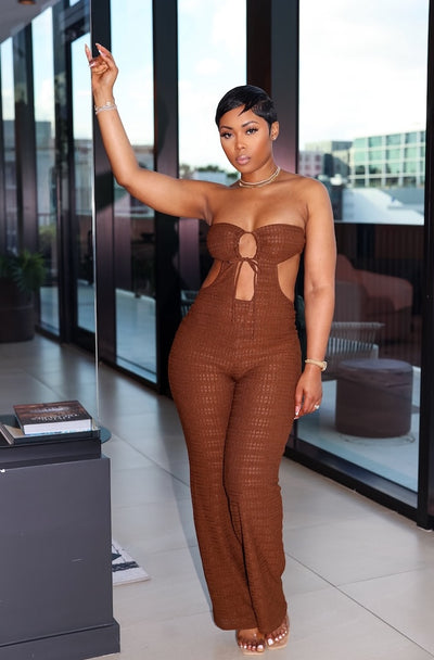 The Beach House Jumpsuit (Brown)