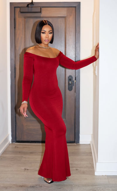 Promise To Love Dress (Burgundy)