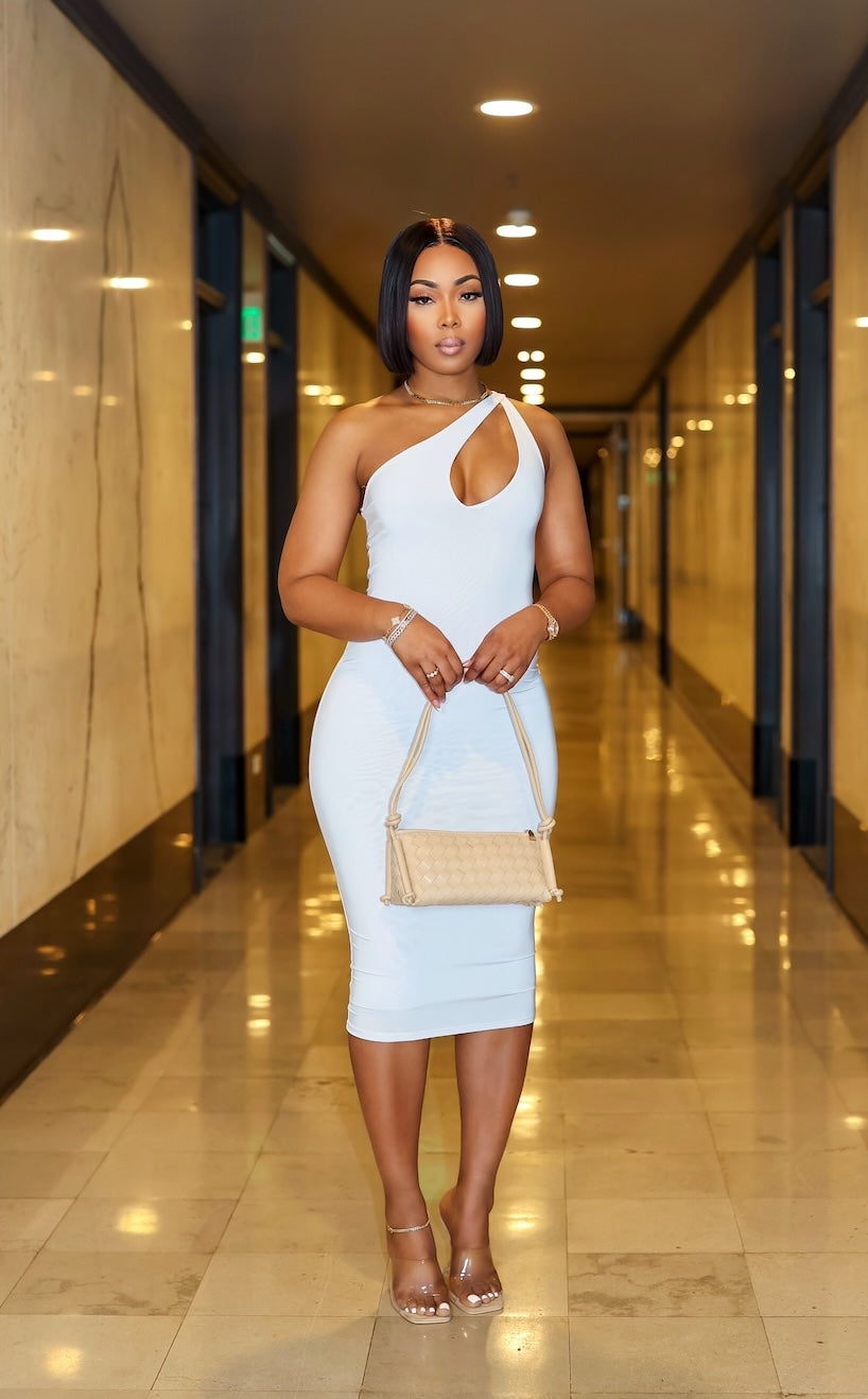 Mercedes Midi Dress (White)