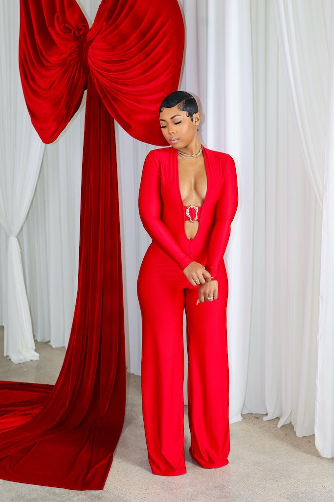 The Main Attraction Jumpsuit (Red)