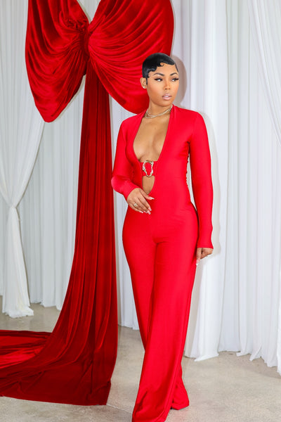 The Main Attraction Jumpsuit (Red)