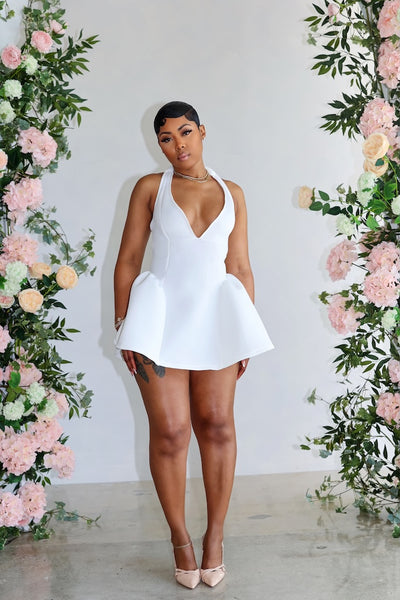 Conceited Mini Dress (White)